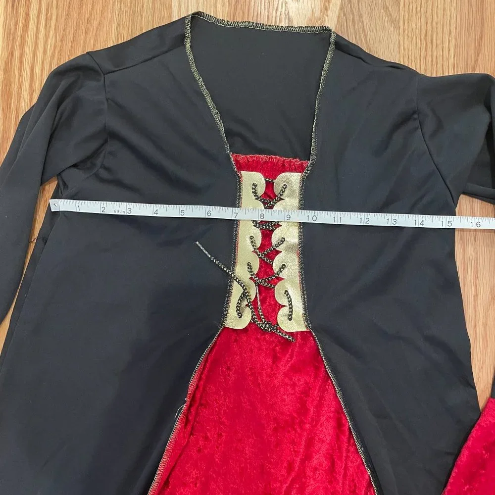 Rubies Gothic Vampiress Dress and Collar Girls Medium Size 8-10 for 5-7 Year Old